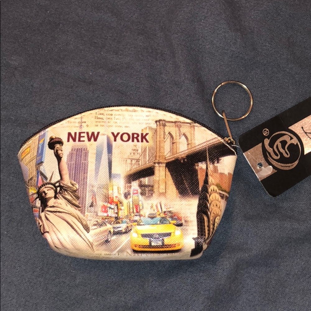 New York coin purse and key chain